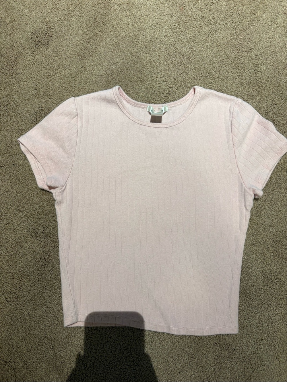 3 for $25 bozzolo Pink Ribbed Short Sleeve Top size small